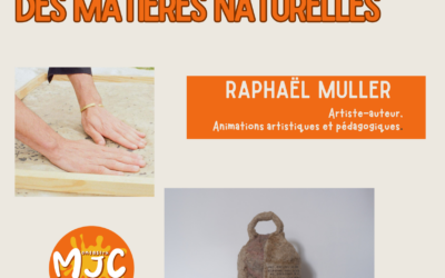 Stage de création avec des matières naturelles